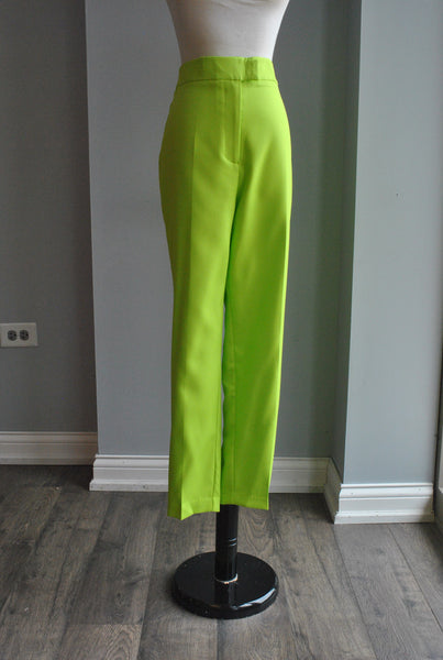 Pure Neon Green Linen Pants : Made To Measure Custom Jeans For Men & Women,  MakeYourOwnJeans®