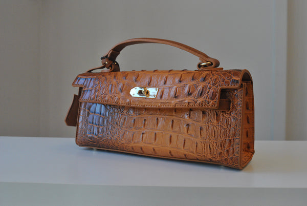 BRICK crossbody bag / croco caramel – Artém Atelier