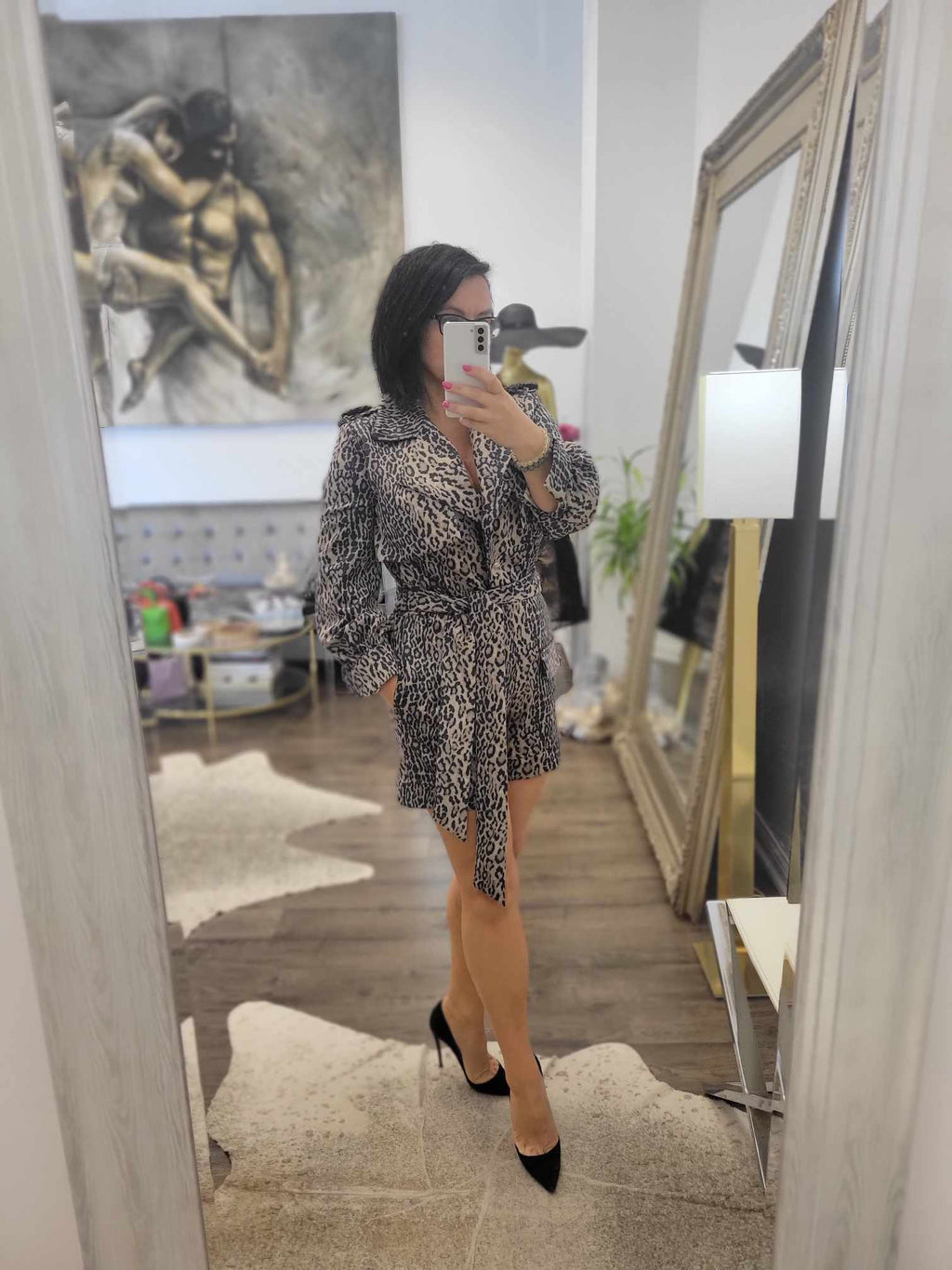 CLEARANCE - CHEETAH FALL ROMPER