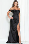 BLACK SUMMER MAXI DRESS WITH SIDE CUT OUT