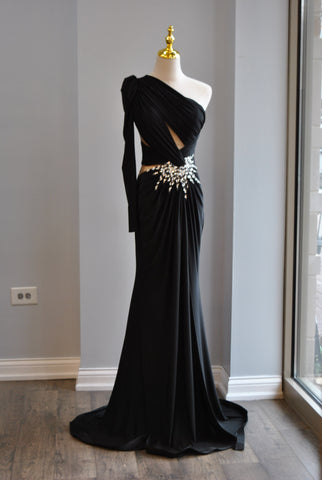 CLEARANCE - BLACK LONG DRESS