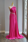 FUCHSIA PINK LONG EVENING GOWN