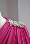 FUCHSIA PINK LONG EVENING GOWN