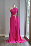 FUCHSIA PINK LONG EVENING GOWN