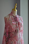 CLEARANCE - PINK FLOWER SUMMER SET OF MAXI SKIRT AND A BLOUSE