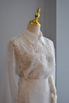 WHITE SET OF LACE BLOUSE AND MINI SKIRT