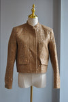 CARAMEL TWEED JACKET WITH SEQUIN