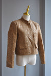 CARAMEL TWEED JACKET WITH SEQUIN