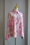 PINK AND BEIGE MULTI SPRING BLOUSE