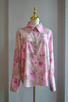 PINK AND BEIGE MULTI SPRING BLOUSE