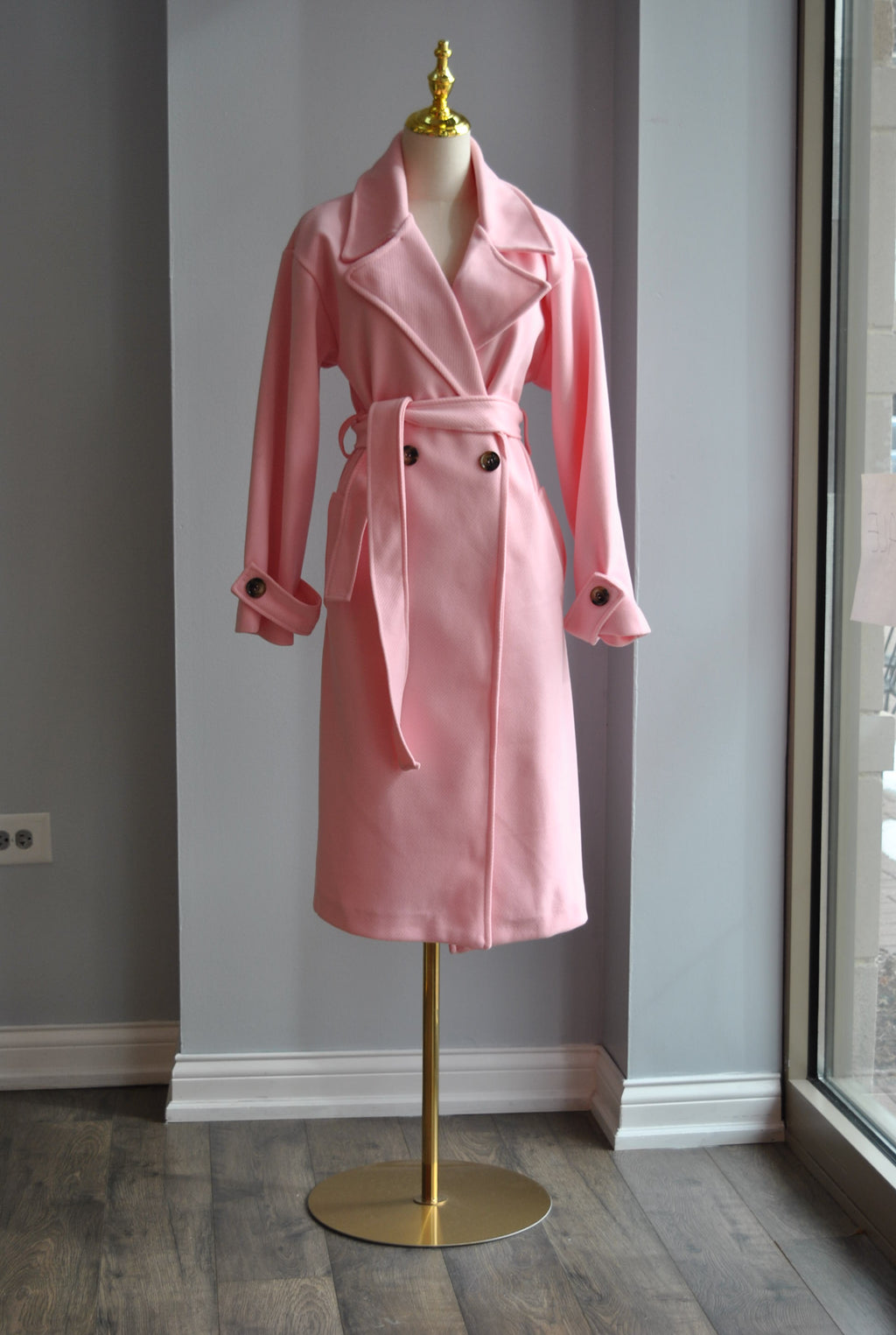 BLUSH PINK SPRING COAT