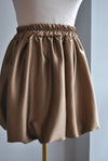 BRONZE SILKY MINI SKIRT