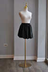 BLACK SILKY MINI SKIRT