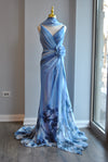 BLUE OMBRE LONG EVENING SUMMER GOWN