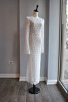 WHITE LACE LONG DRESS