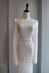 WHITE LACE LONG DRESS