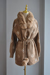 CARAMEL ALPAKA COAT WITH DETACHABLE FUR