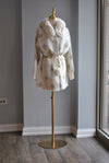 OFF WHITE APLAKA COAT WITH DETACHABLE FUR