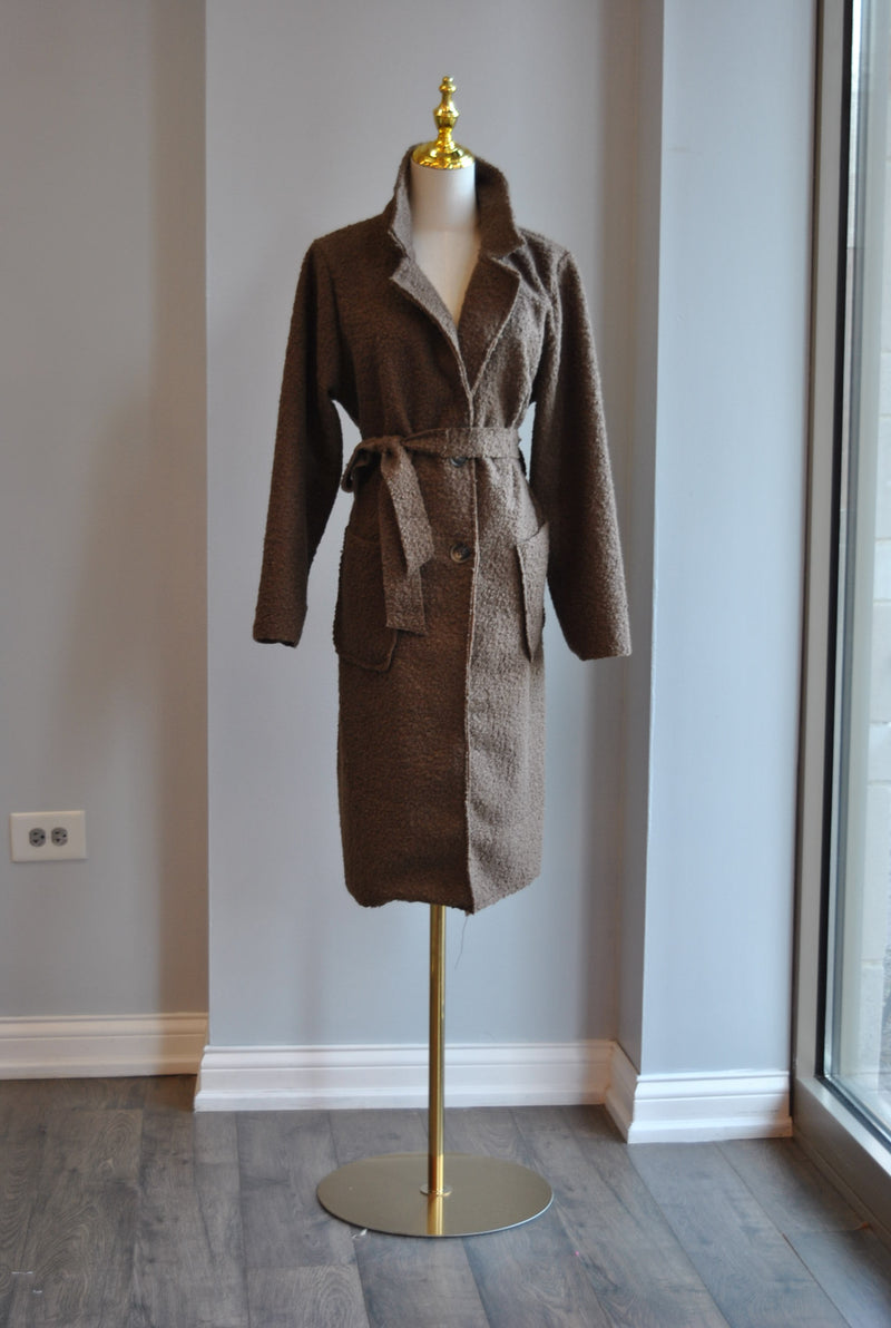 CHOCOLATE BROWN SPRING COAT