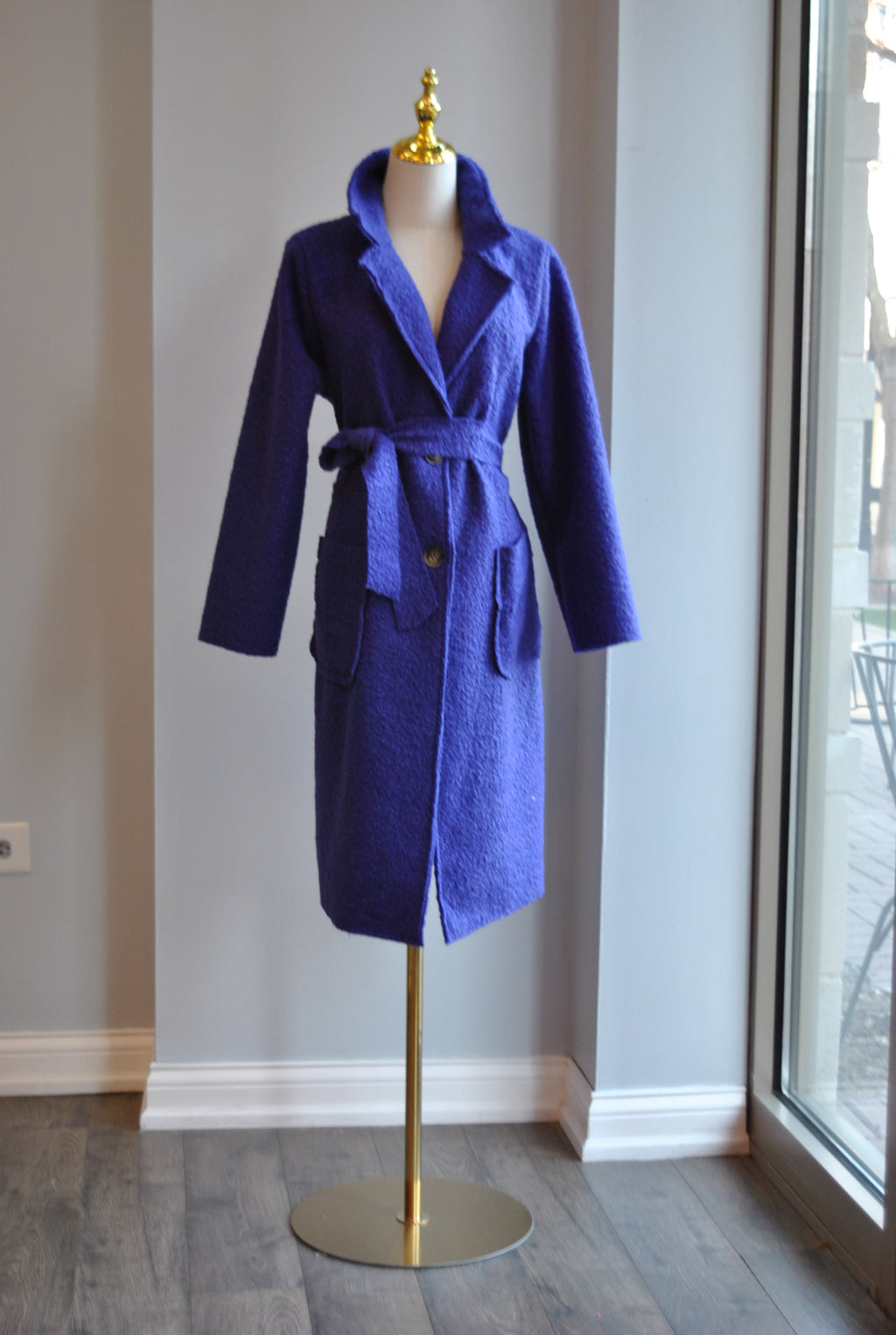 DARK PURPLE SPRING COAT