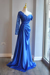 CLEARANCE - ROYAL BLUE LONG EVENING GOWN