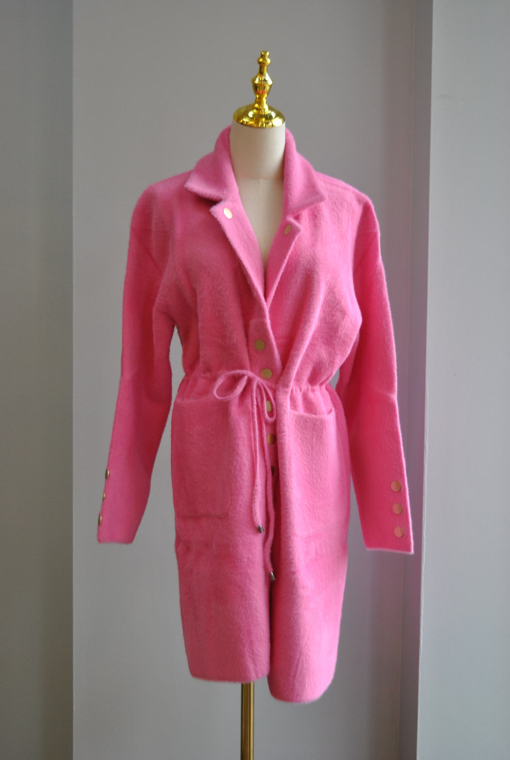 CANDY PINK ALPAKA COAT