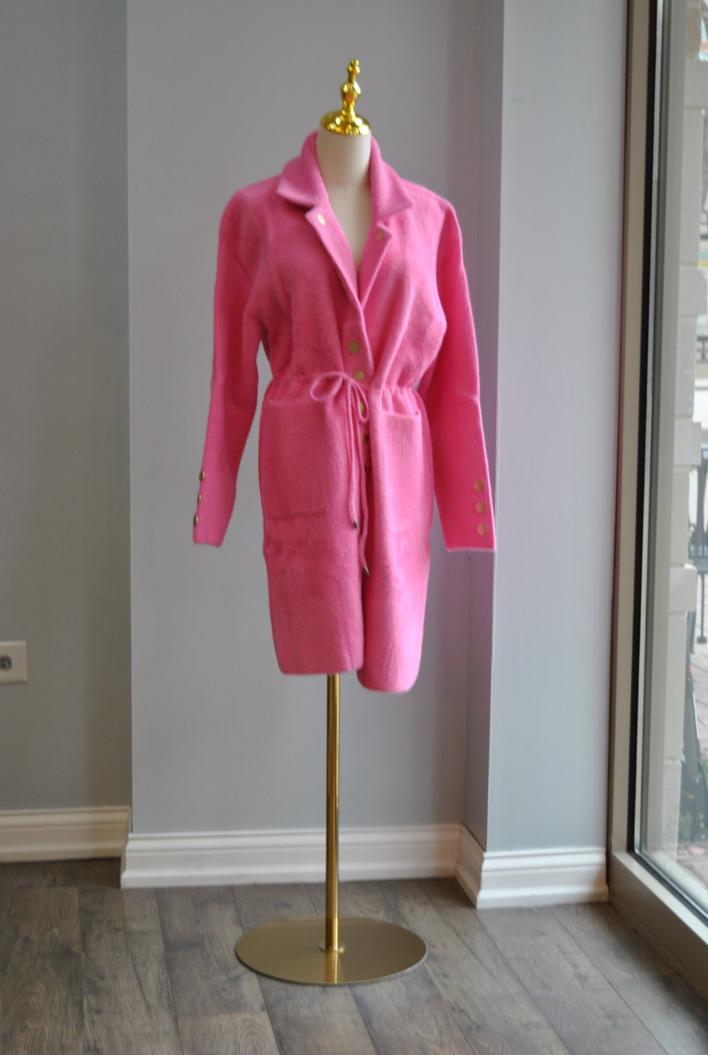 CANDY PINK ALPAKA COAT