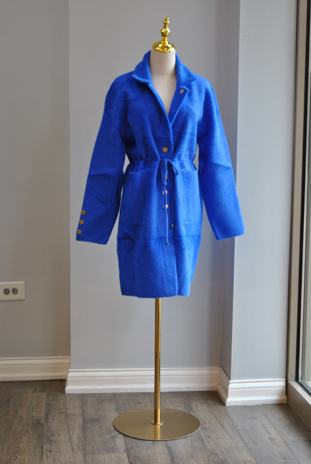 ROYAL BLUE ALPAKA COAT