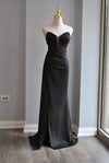 BLACK SUMMER MAXI DRESS WITH SIDE CUT OUT