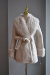 VANILLA FAUX FUR COAT