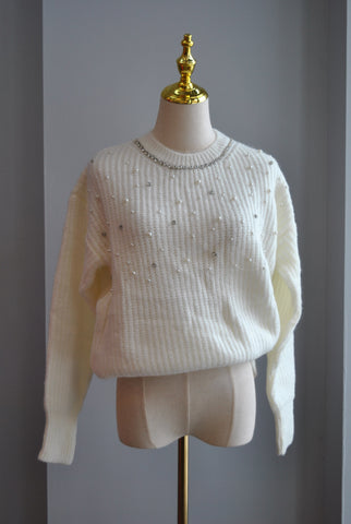 CLEARANCE - BEIGE TURTLENECK STYLE CROPPED SWEATER