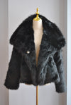 BLACK FAUX FUR JACKET