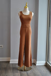 COGNAC SWEATER 3 PIECES OF FLAIR PANTS CAMI AND A SWEATER