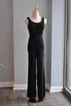 BLACK SWEATER SET OF FLAIR PANTS CAMI AND CARDIGAN