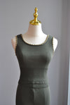 OLIVE GREEN 3 PIECES SWEATER SET