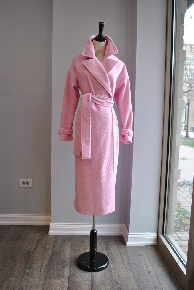 Light pink spring coat best sale