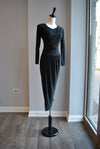 CLEARANCE - BLACK SIMPLE MIDI DRESS