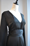 CLEARANCE - BLACK SILKY HIGH AND LOW DRESS