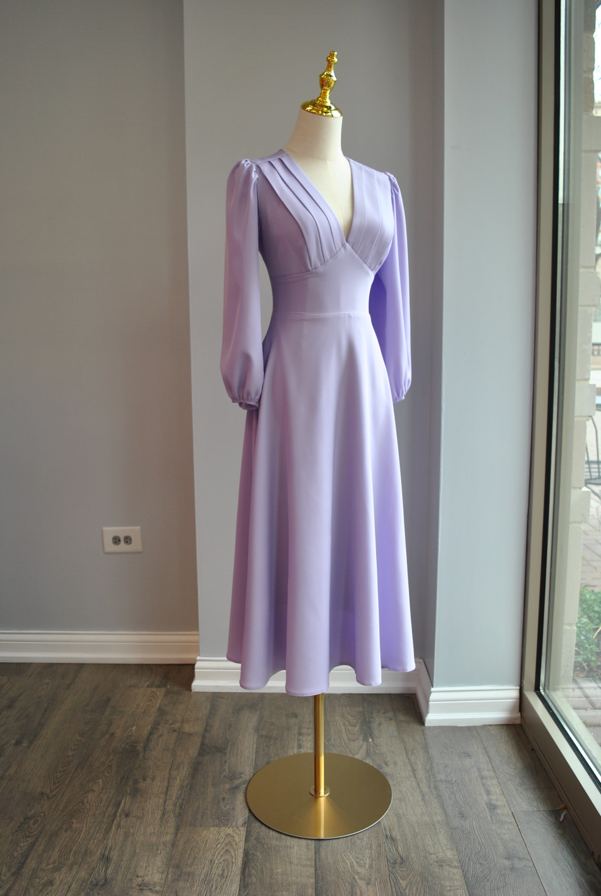 LAVENDER MIDI DRESS – Le Obsession Boutique