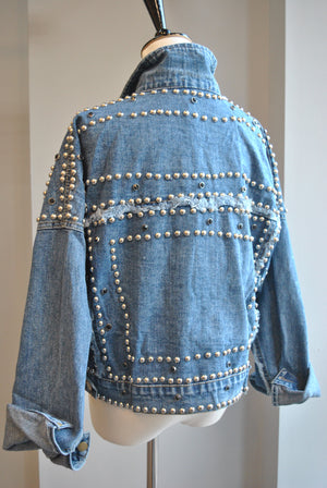 BEADED JEAN OVERSIZED JACKET