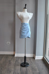 LIGHT BLUE MINI SKIRT