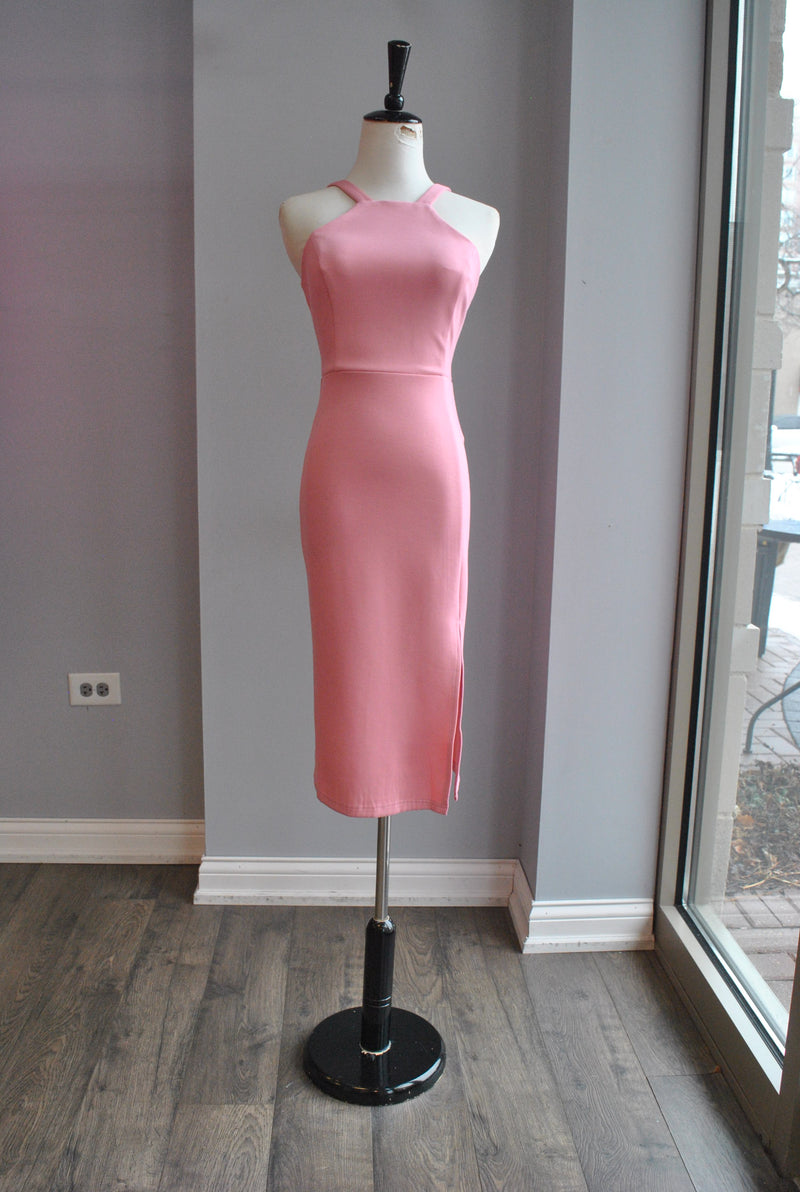 CLEARANCE - PINK LEMONADE  FIT MIDI DRESS