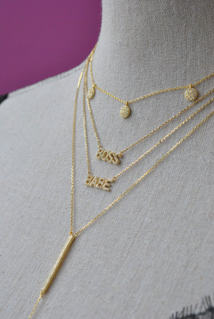 GOLD DELICATE DROP NECKLACE