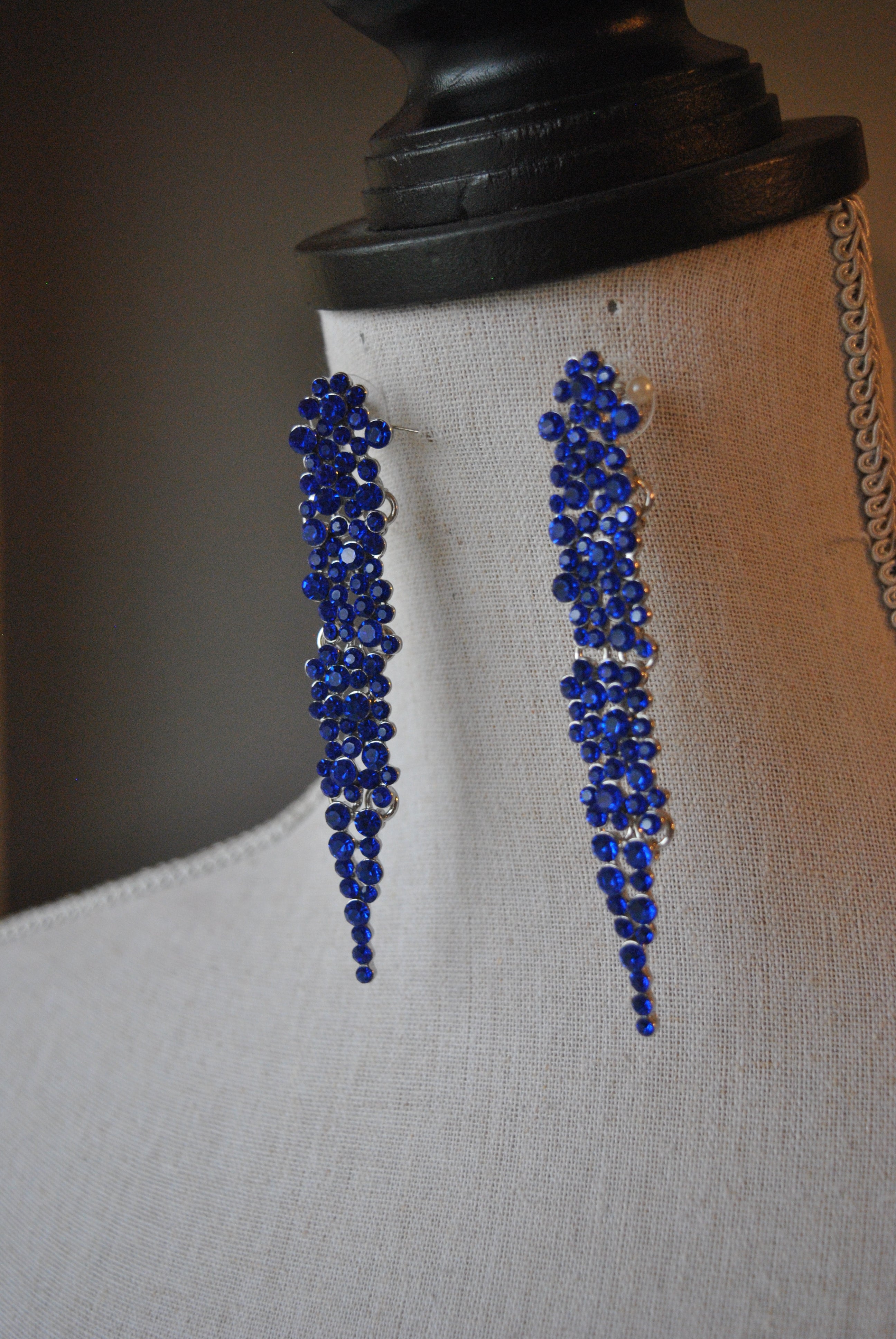 Cobalt store blue fringe earrings